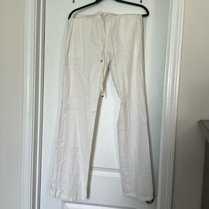 Cream colored linen pant